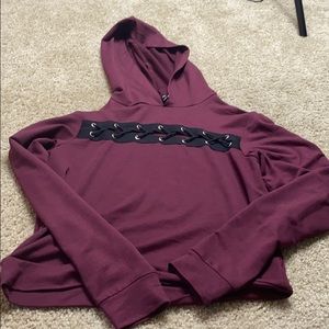 Red crop top long sleeve